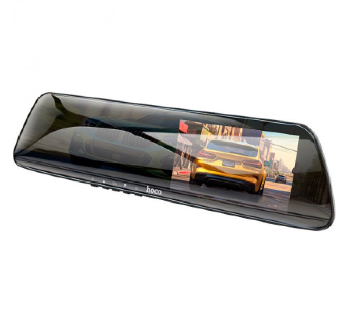 Відеореєстратор HOCO DV4 4.5-inch rearview mirror driving recorder dual-channel Black (6942007616782)