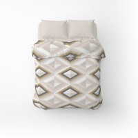 Постільна білизна Home Line Калейдоскоп бежево-графітовий/гл. перламутр , бязь, полуторний (174455)