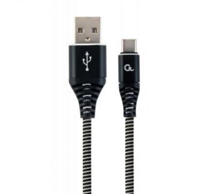 Дата кабель USB 2.0 AM to Type-C 2.0m Cablexpert (CC-USB2B-AMCM-2M-BW)