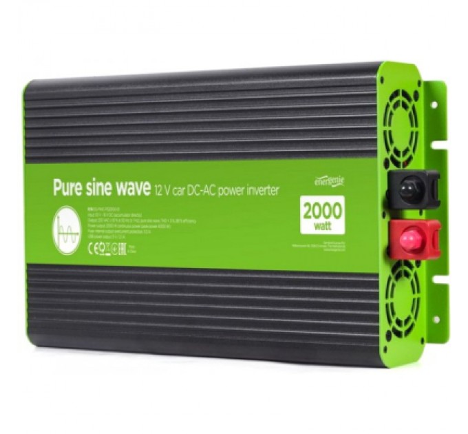 Автомобільний інвертор EnerGenie 12V/230V 2000W (4000W peak power) чиста синусоїда (EG-PWC-PS2000-01)