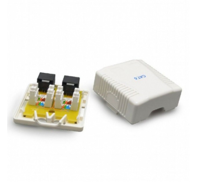 Комп'ютерна розетка Cablexpert RJ45x2 FTP, cat.6 (NCAC-2F6-01)