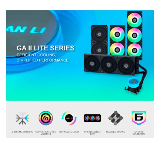 Система рідинного охолодження Lian Li GA II Lite 240R, Black (G89.GA2L24RB.00)
