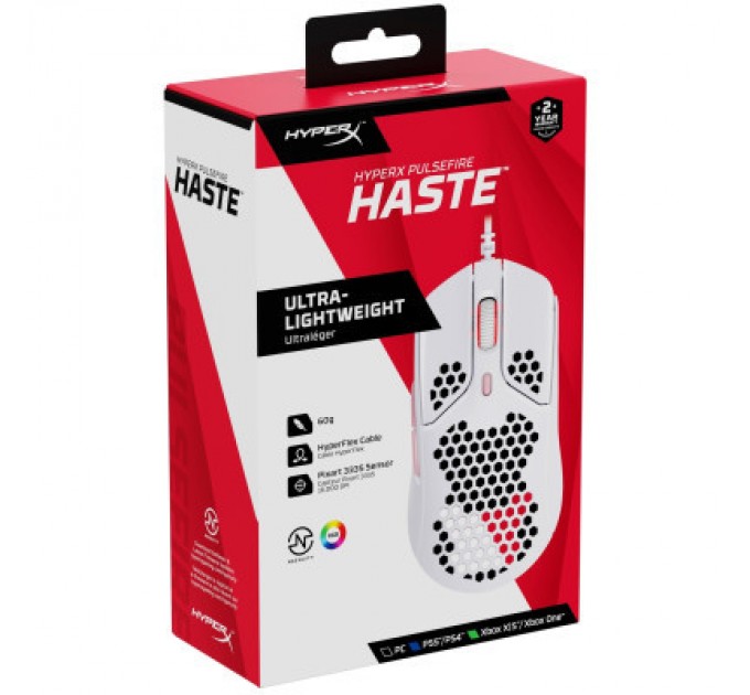 HyperX Мишка HyperX Pulsefire Haste White-Pink (4P5E4AA)