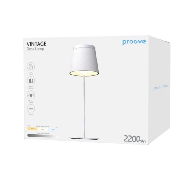 Настільна лампа LED Proove Vintage 2200 mAh White (NLPV05012002)