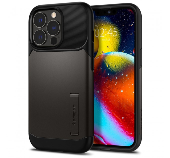 Чохол-накладка Spigen Slim Armor для Apple iPhone 13 Pro Gunmetal (ACS03303)