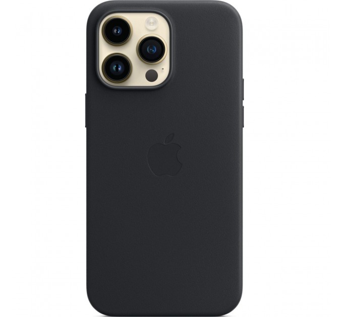 Чохол-накладка Apple Leather Case with MagSafe для Apple iPhone 14 Pro Max Midnight (MPPM3)
