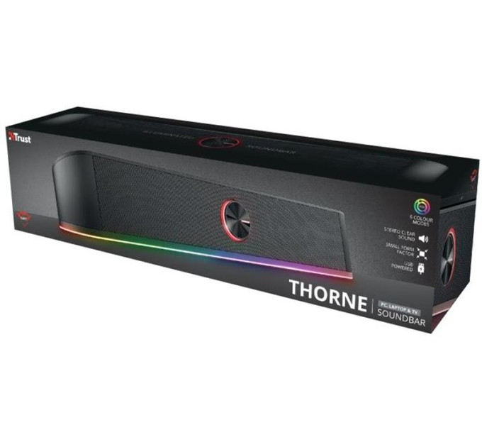 Trust Акустична система Trust GXT 619 Thorne RGB Illuminated Soundbar Black (24007)