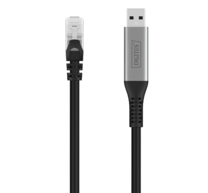 Digitus Дата кабель USB AM to RJ45 Ethernet 2.0m CAT6A S/FTP 1Gbps LSZH Digitus (AK-300600-020-S)