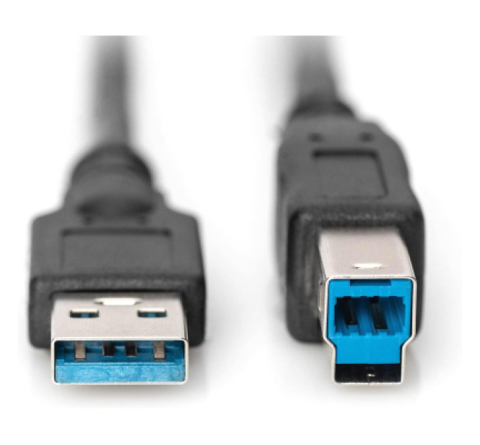 Digitus Дата кабель USB 3.0 AM/BM 1.8m black Digitus (AK-300115-018-S)