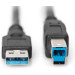 Digitus Дата кабель USB 3.0 AM/BM 1.8m black Digitus (AK-300115-018-S)