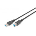 Digitus Дата кабель USB 3.0 AM/BM 1.8m black Digitus (AK-300115-018-S)