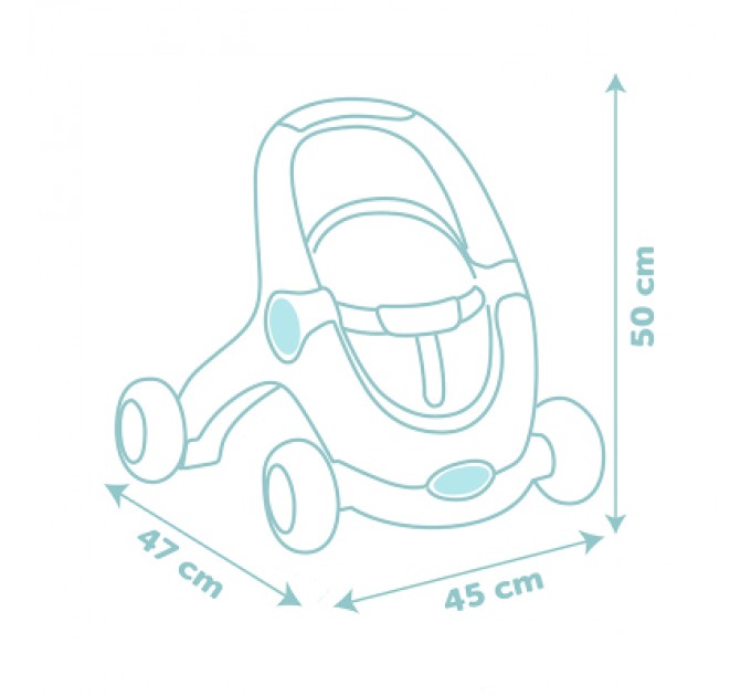 Коляска для ляльок Smoby Little для прогулянок 3в1, з пупсом, синій (140308)