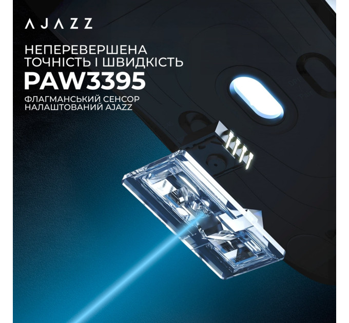 Ajazz Миша бездротова Ajazz AJ159Pro White (AJ159-PRO-W)
