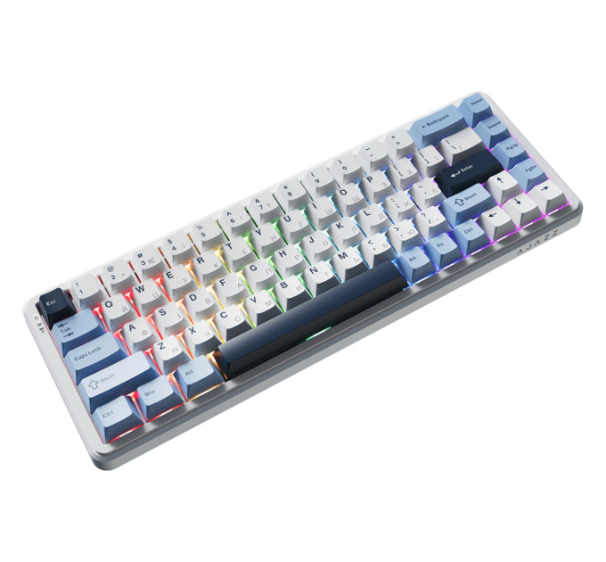 Ajazz Клавіатура бездротова Ajazz AK680 Max (8+8K) Magnetic Switch White (AK680-M-BWD-A)