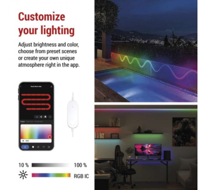 Світлодіодна стрічка EMOS ZPW313I NEON white 3 m 24 Вт RGBIC WiFi (ZPW313I)