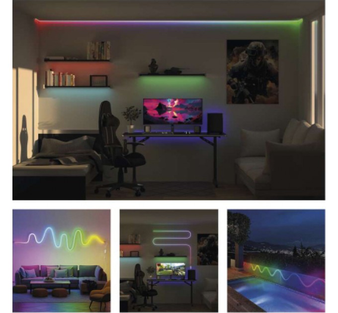 Світлодіодна стрічка EMOS ZPW313I NEON white 3 m 24 Вт RGBIC WiFi (ZPW313I)