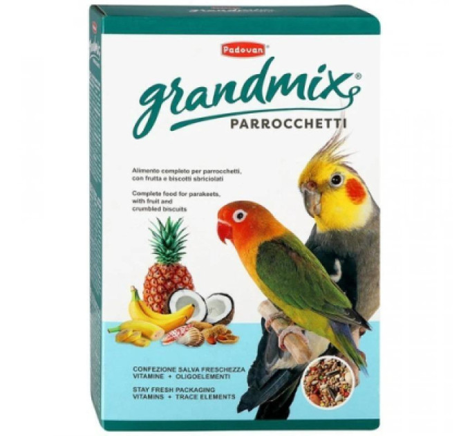 Padovan Корм для птахів Padovan GrMix Parrocche для середніх папуг 400 г (8001254002781)