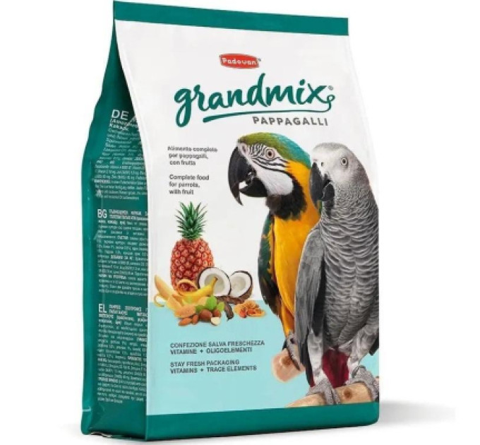 Padovan Корм для птахів Padovan GrMix pappagalli для великих папуг 2 кг (8001254006536)