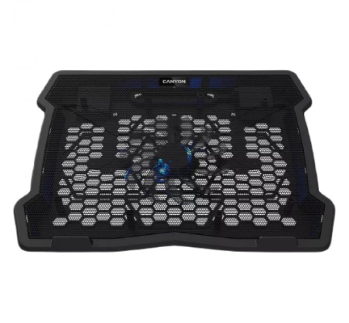Canyon Підставка до ноутбука Canyon NS02, 10-15.6 laptop, single fan with 2x2.0 USB hub (CNE-HNS02)