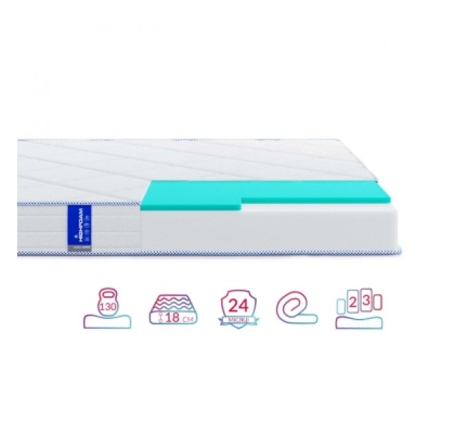 Матрац Highfoam Obeliks Lupen скрутка, анатомічний двосторонній 80 x 200 см (4820001327403)