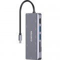 Canyon Порт-реплікатор Canyon DS-11, 9 in 1 USB-C hub, HDMI, Gigabit Ethernet, Type-C PD/100W (CNS-TDS11)