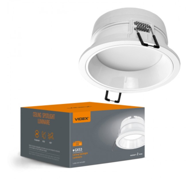Світильник точковий Videx під лампу GX53 (VL-SPF28R-W)