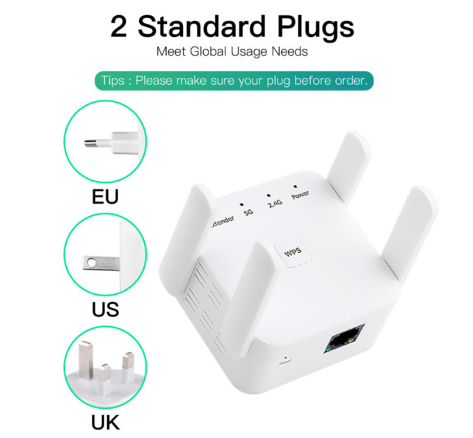 Fenvi Точка доступу Fenvi FWD-R1208U Wi-Fi Repeater Booster 2.4G/5GHz