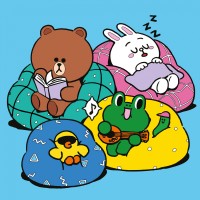 Картина по номерам Santi Лайн Френдс Браун Саллі Коні та Леонард на відпочинку 25х25см (955370)