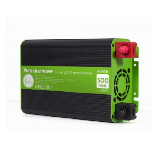 Автомобільний інвертор 12V/230V 500W (1000W peak power) чиста синусоїда EnerGenie (EG-PWC-PS500-01)