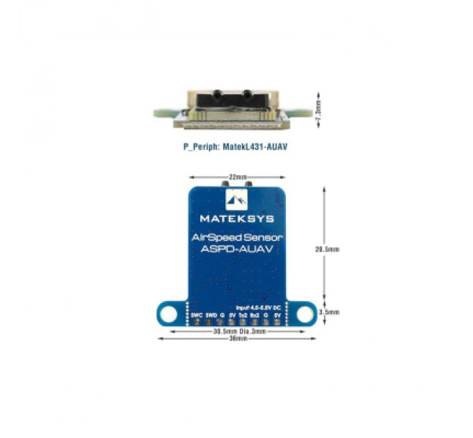 Датчик повітряної швидкості MATEK ASPD-AUAV (ASPDAUAV)