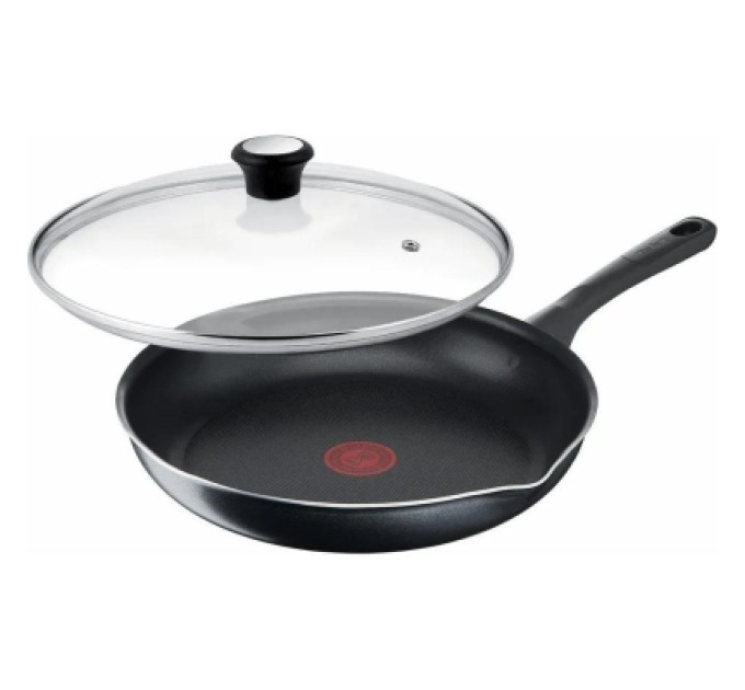 Tefal Сковорода Tefal Day by Day 24 см, з кришкою, алюміній, бакеліт, скло, чорний (B5580423UA)