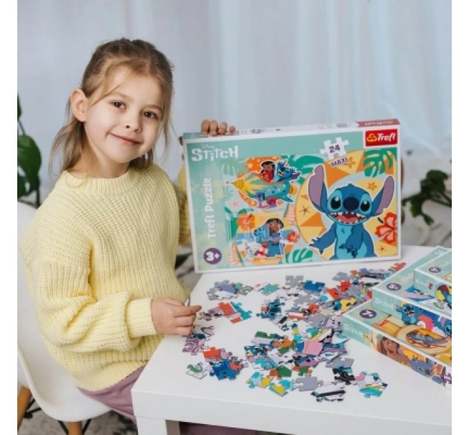 Пазл Trefl Maxi Lilo&Stitch Щасливий день 24 елемента (5900511143652)