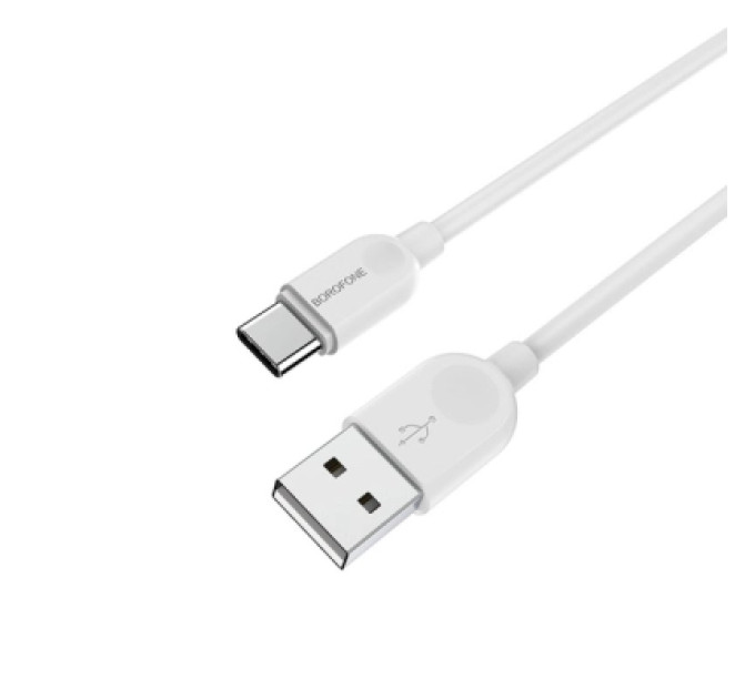 BOROFONE Дата кабель USB 2.0 AM to USB-C 2.0m 2.4A white BOROFONE (6957531090021)