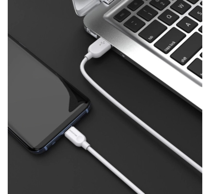 BOROFONE Дата кабель USB 2.0 AM to USB-C 2.0m 2.4A white BOROFONE (6957531090021)