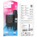HOCO Зарядний пристрій HOCO C134A USB + cable USB to USB-C 2.4A black (6942007621359)