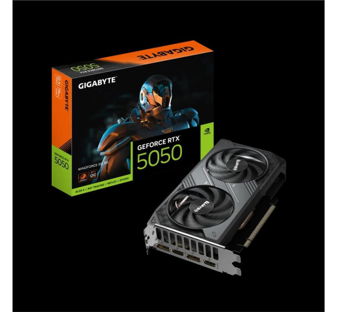 GIGABYTE Відеокарта GIGABYTE GeForce RTX5050 8Gb WINDFORCE OC (GV-N5050WF2OC-8GD)