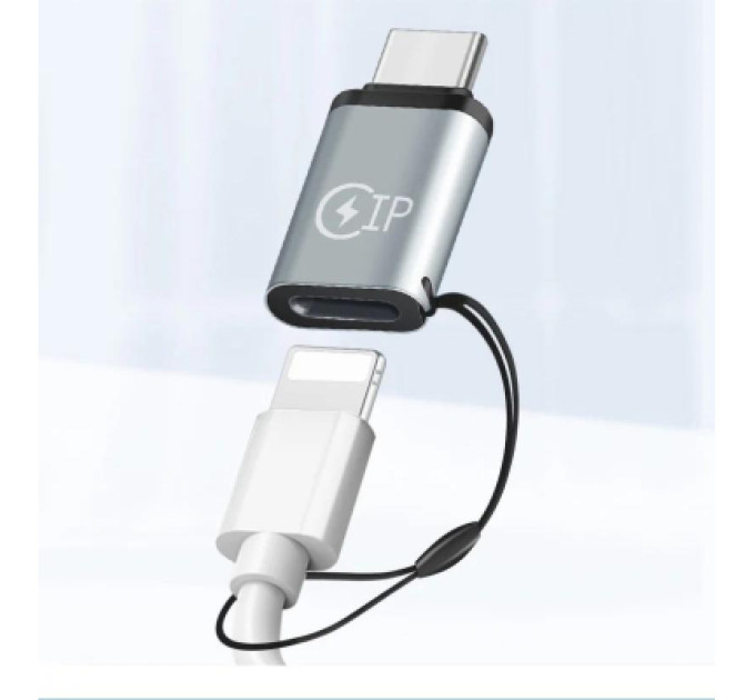 XoKo Перехідник Lightning F to USB-C M gray XoKo (XK-AC-027)