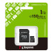 Kingston Карта пам`яті MicroSDXC 1TB UHS-I Class 10 Kingston Canvas Select Plus R150MB/s + SD адаптер (SDCS3/1TB)