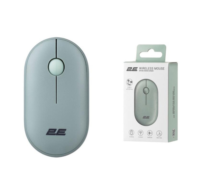 2E Мишка 2E MF300 Silent Wireless/Bluetooth Ashen Green (2E-MF300WGN)