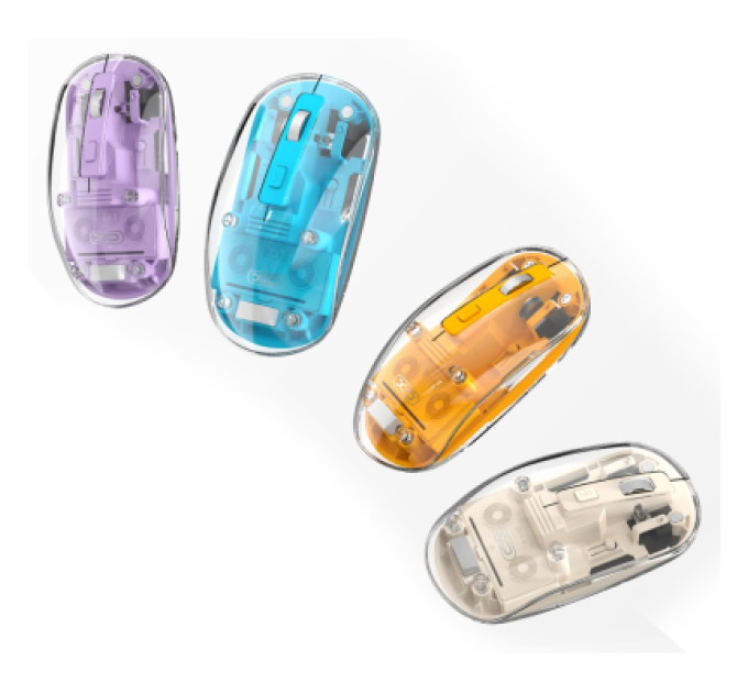 XO Мишка XO M12 Wireless Transparent/Yellow (M12 Yellow)