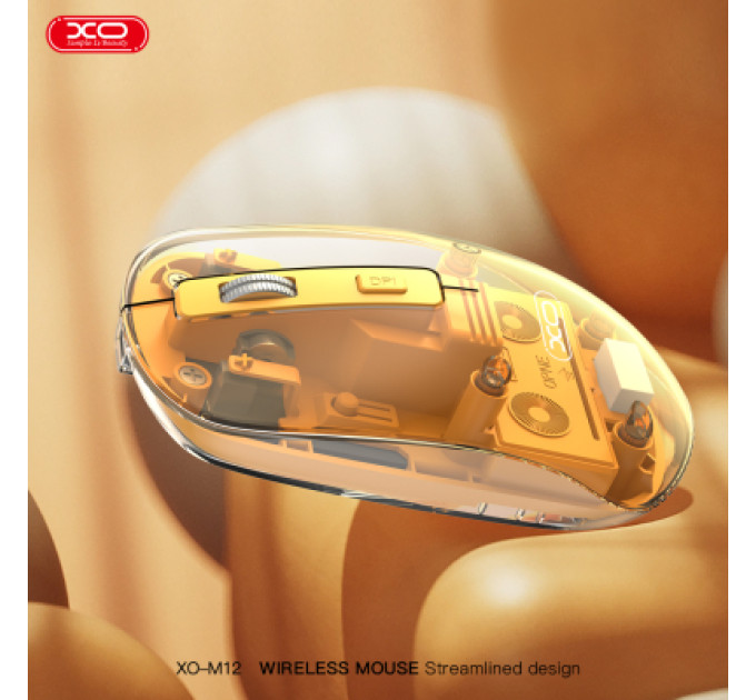 XO Мишка XO M12 Wireless Transparent/Yellow (M12 Yellow)