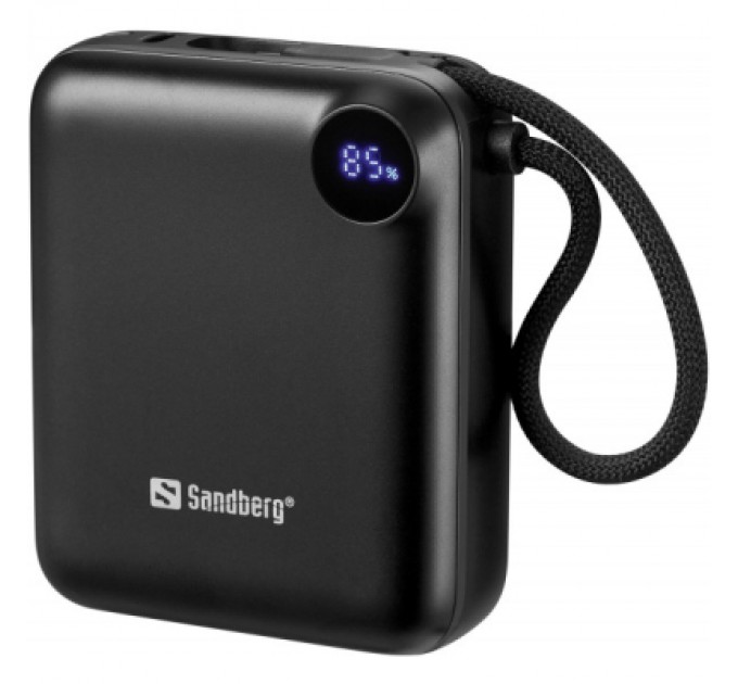 Батарея універсальна Sandberg 10000mAh PD/3.1/20W, QC/3.0, USB-C In/Out, with 2 cables USB-C (421-26)