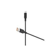 Дата кабель USB 2.0 AM to Micro 5P 1.0m 2.4A silicone black Denmen (DM-D01V-BK)