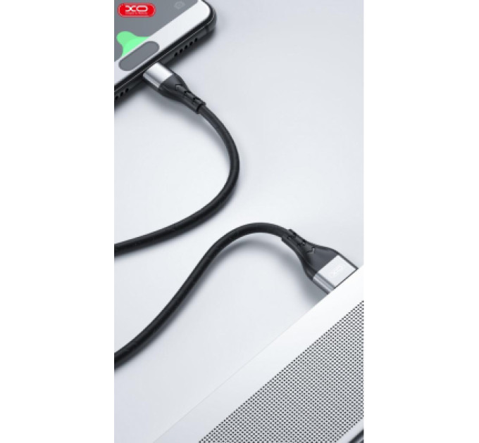 XO Дата кабель USB 2.0 AM to Lightning 1.0m 2.4A double-side grey XO (NB188-L-1-GR)