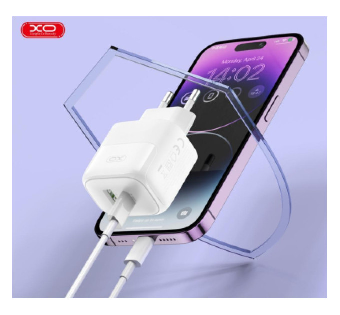 XO Зарядний пристрій XO 1xUSB QC3.0 + 1xUSB-C PD20W (XO-QC37)