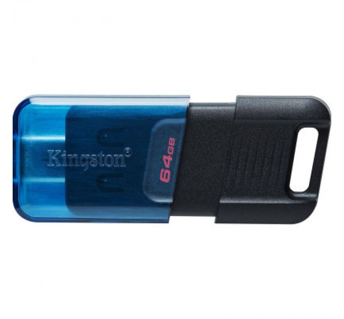 Kingston USB флеш накопичувач Kingston 64GB DataTraveler 80 M USB-C 3.2 Blue/Black (DT80M/64GB)