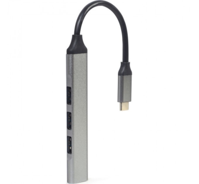 Gembird Концентратор Gembird USB-C 4 ports (1xUSB3.1+3xUSB2.0) metal silver (UHB-CM-U3P1U2P3-02)