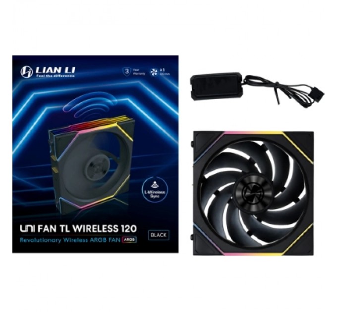 Кулер до корпусу Lian Li Uni Fan TL WIRELESS 120-1, Black (G99.12TL1W1B.00)