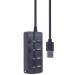 Gembird Концентратор Gembird 4 ports (1xUSB3.1+3xUSB2.0) switch black (UHB-U3P1U2P3P-01)