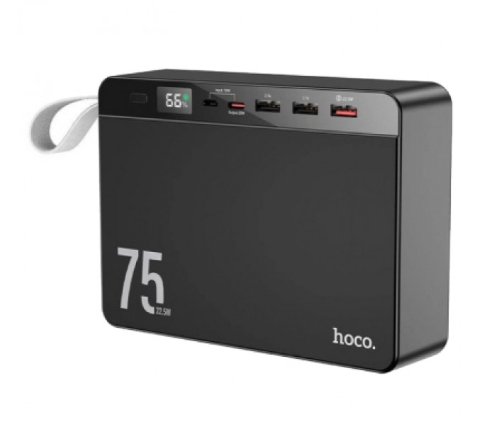 Батарея універсальна HOCO 75000 mAh Overlord PD/20W, QC/3.0/22.5W, Black (J94 / 714739)